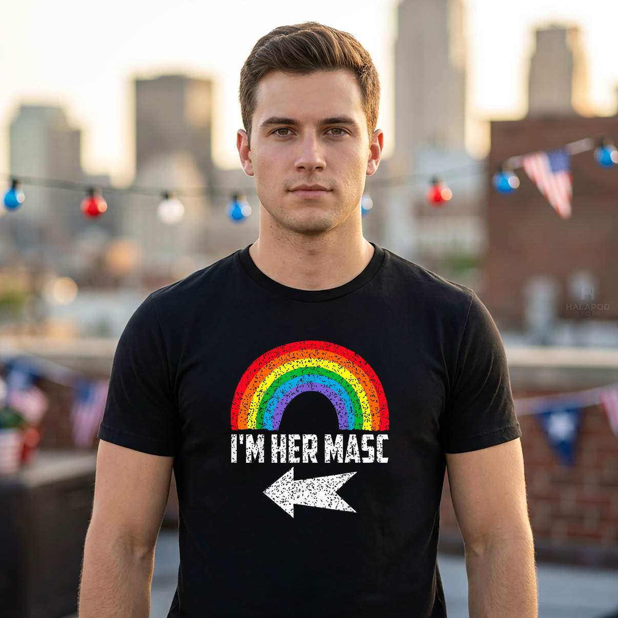 Im Her Masc Gay Pride LGBT TShirt Pride LGBTQ Lesbians Meme Graphic Design Men