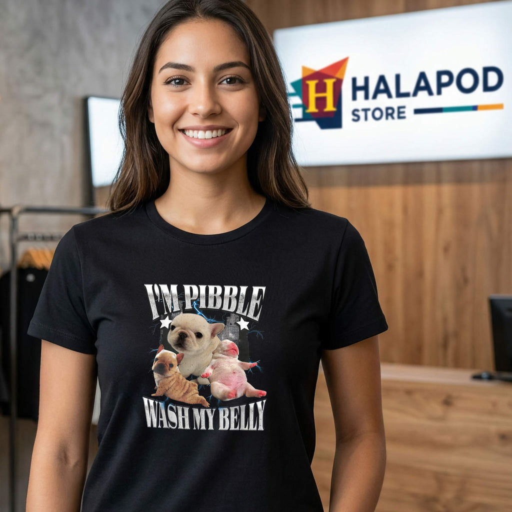Im Pibble Wash My Belly Frenchie Shirt French Bulldog Brainrot Gen Z Meme
