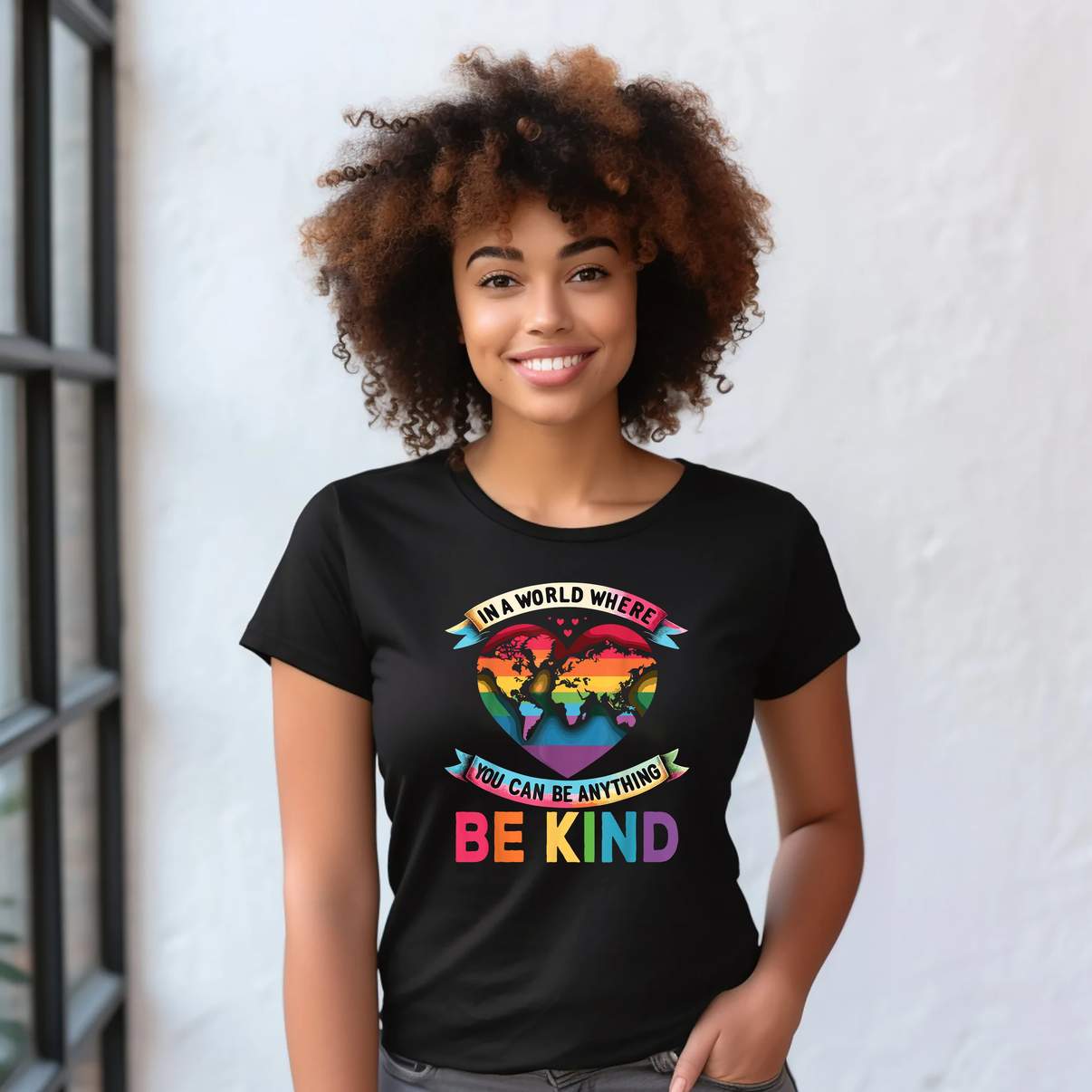In A World Where You Can T-Shirt Be Anything Be Kind Gay Pride Ally Graphic Men