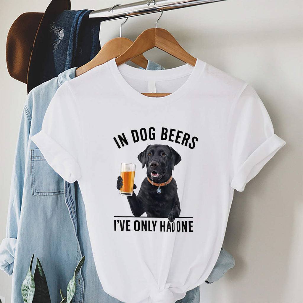 In Dog Beers Retriever Shirt Ive Only Had One Labrador Humor Casual Graphic Mens
