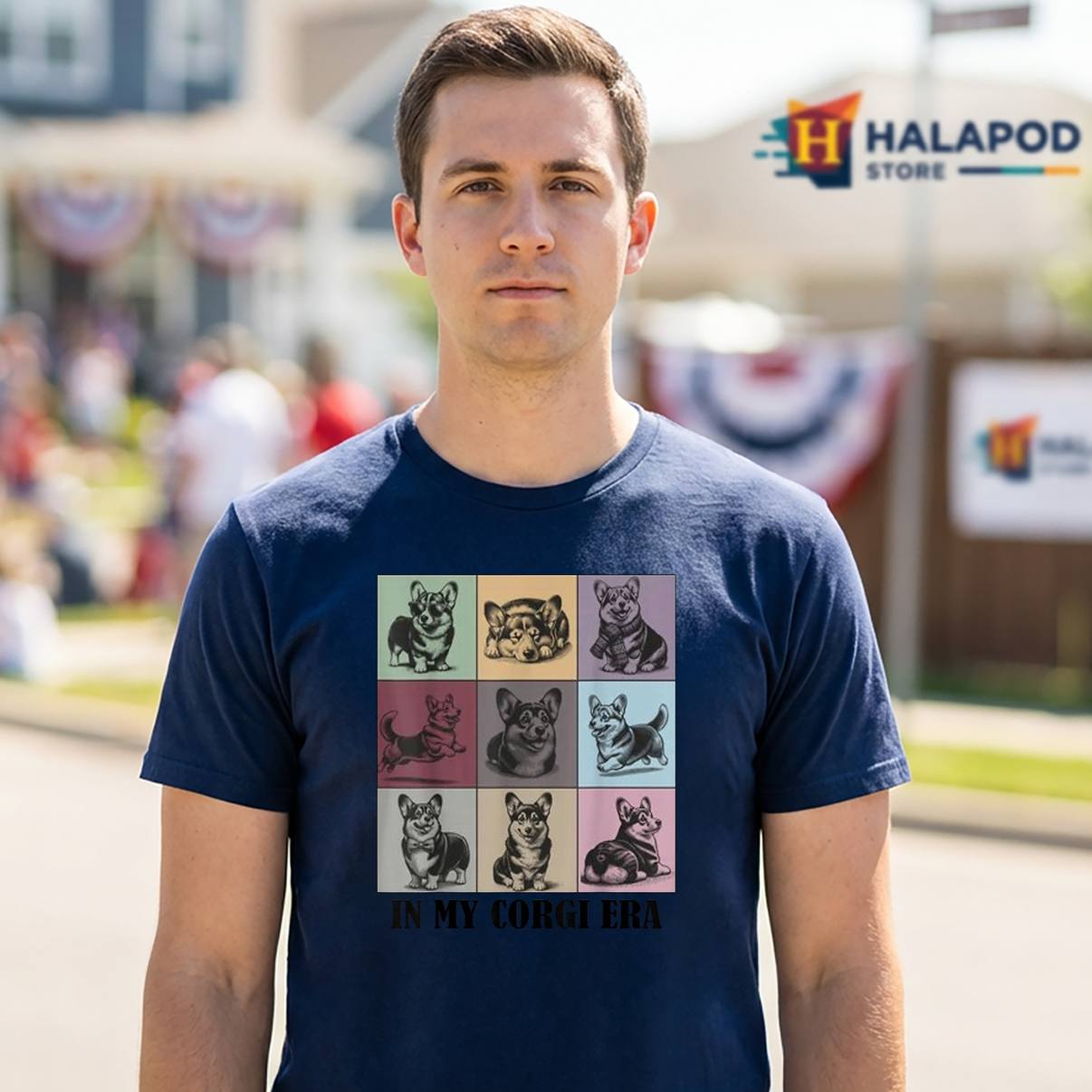 In My Corgi Era Funny Quote T-Shirt Mom Cool Dog Lovers Graphic Apparel Men
