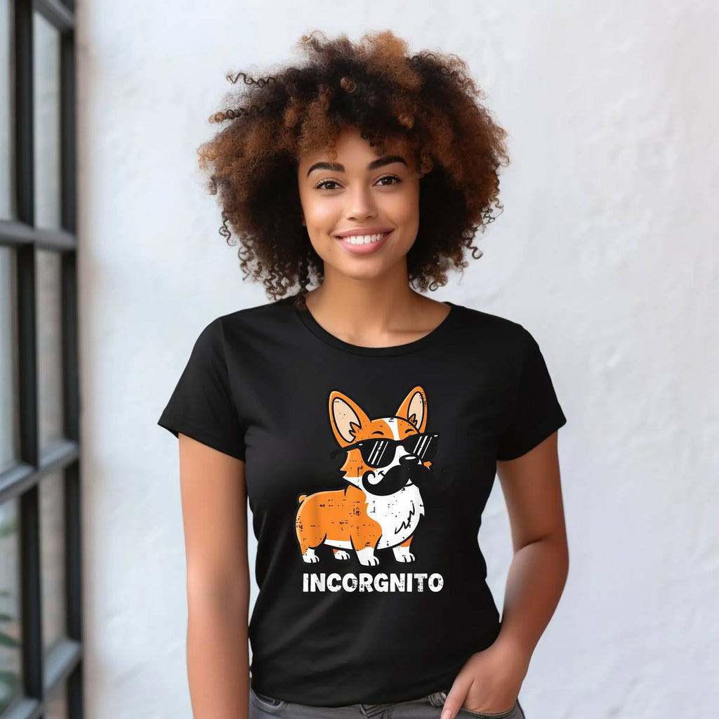 Incorgnito Funny Corgi Humor Shirt In Disguise Dog Graphic Apparel Mens