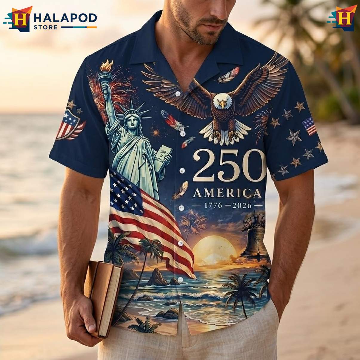 Independence Day 4th Of July Short-sleeve button-up shirt Short Sleeve Button Down Men