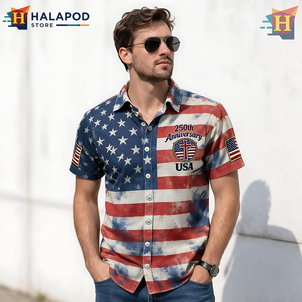 Independence Day American Flag Hawaiian Shirt 2026 Patriotic Fan Apparel Gear
