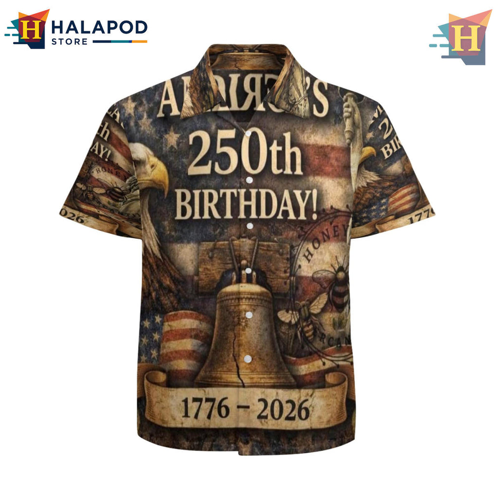 Independence Day Art Print Hawaiian Shirt 2026 America Patriotic Fan Apparel