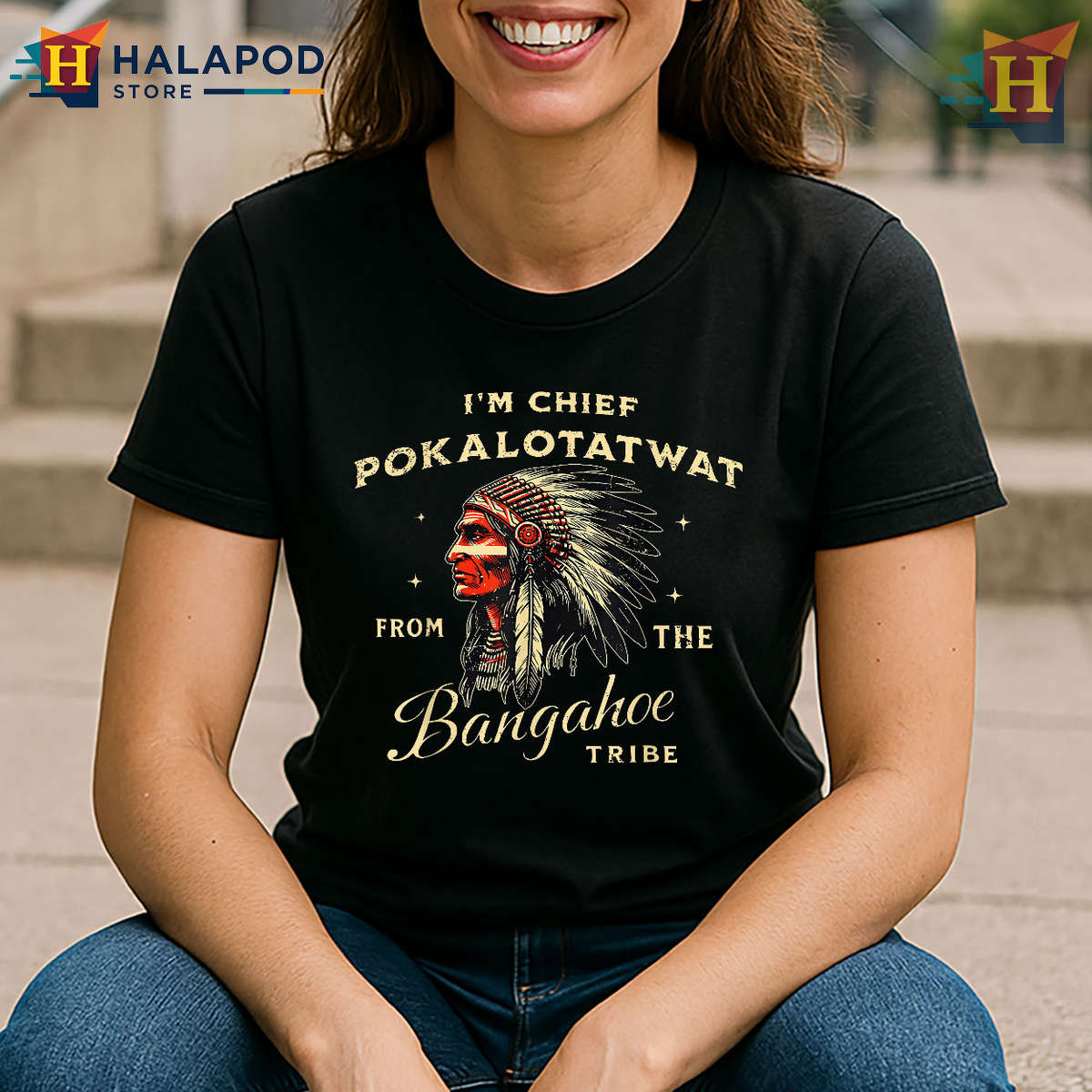 Indigenous Native Tribe Shirt Chief Pokalotatwat Tribal Humor Graphic Tee