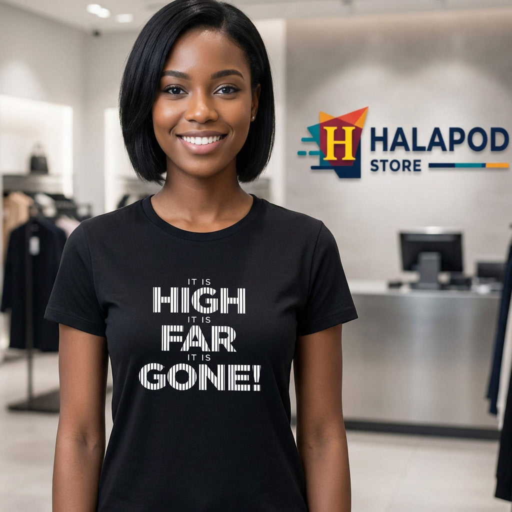 It Is High It Is Far It Is Gone Shirt 2026 Funny Baseball Graphic Fan Apparel