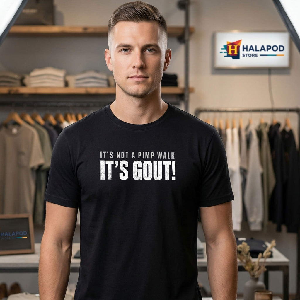 Its Not Pimp Walk Its Gout Shirt 2026 Funny Humor Graphic Mens Fan Apparel