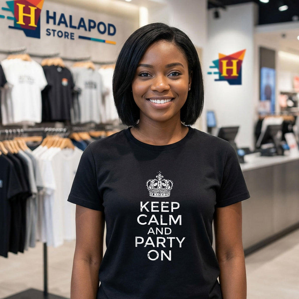 Keep Calm And Party On Saying Shirt 2026 Funny Quote Humor Women Men Apparel