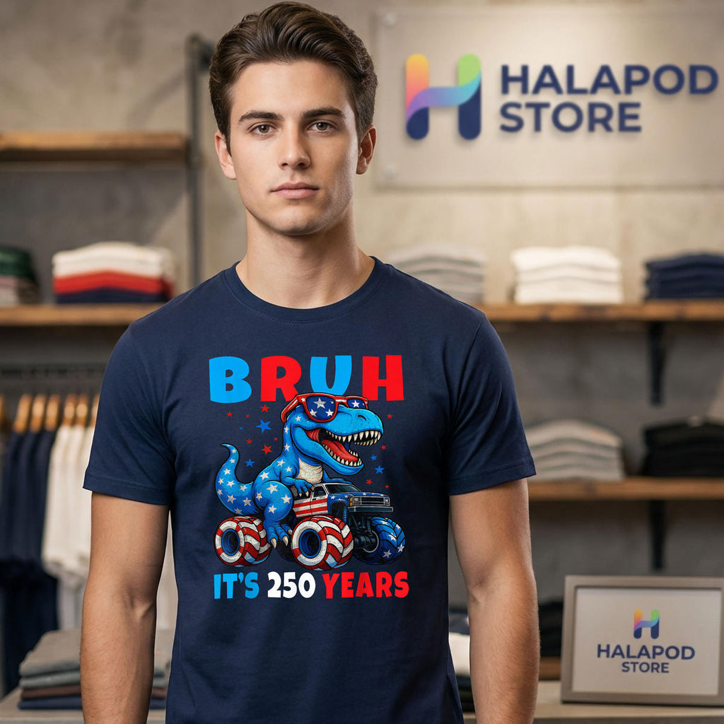 Kids Boys Dino 4th Of July USA Shirt 2026 1776 250th Anniversary Patriotic