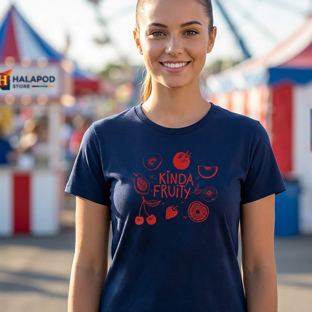 Kinda Fruity Lil Fruity Tee Shirt Retro Style Fruits Lesbian Gay LGBTQ Graphic Men