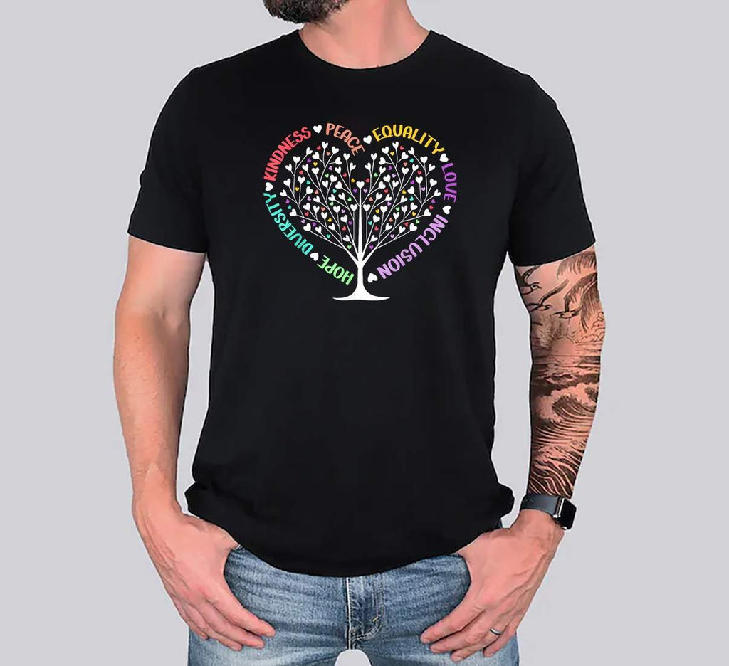 Kindness Peace Equality Shirt Love Inclusion Hope Diversity Graphic For Womens