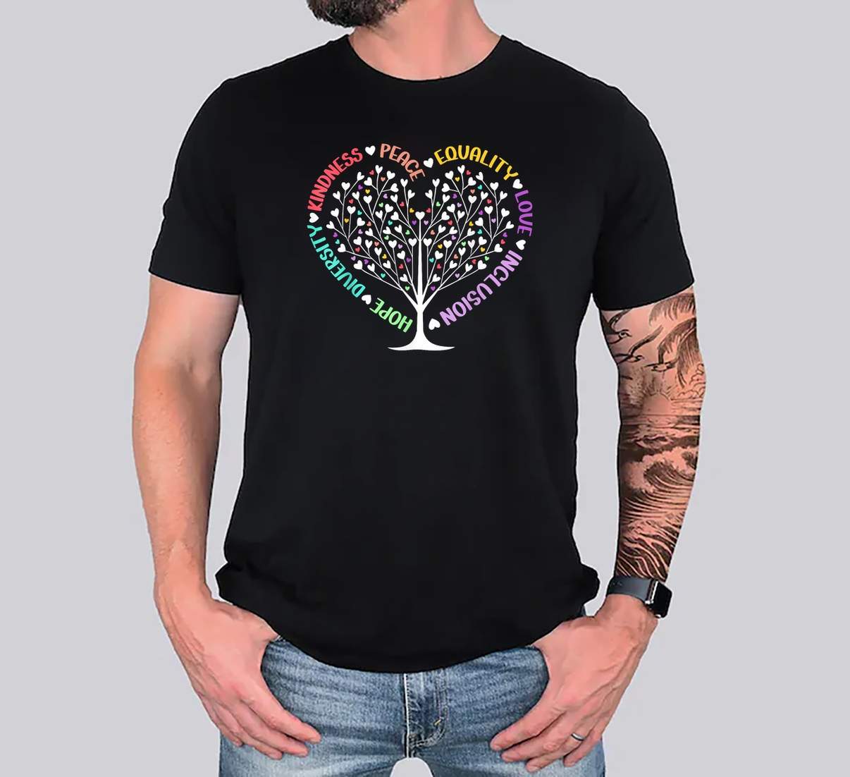 Kindness Peace Equality Shirt Love Inclusion Hope Diversity Graphic For Womens