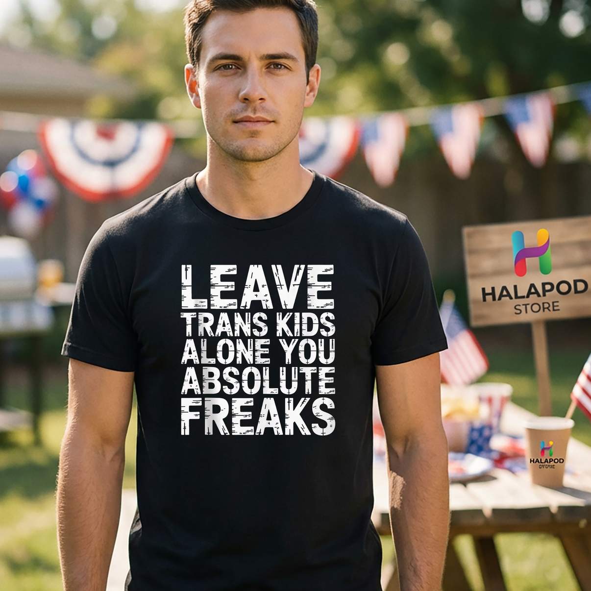Leave Trans Kids Alone LGBT TShirt You Absolute Freaks Funny Meme Graphic Men