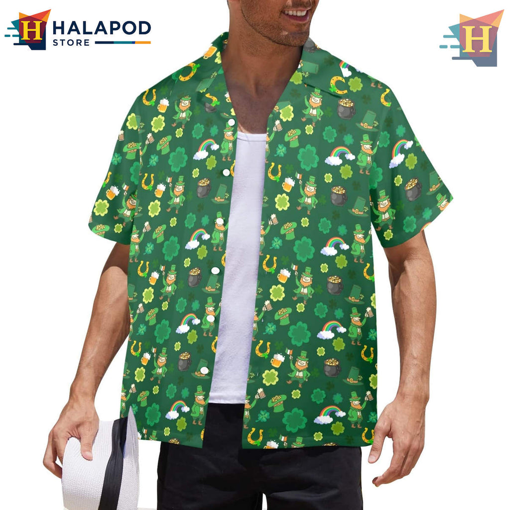 Leprechauns Dream Hawaiian Shirt Funny Tropical Summer Beach Party Mens Apparel