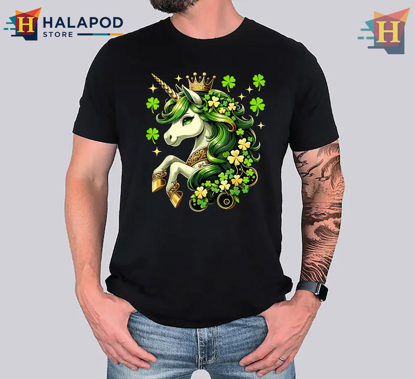 Lepricorn Unicorn Magic Girls Funny Shirts For St Patrick's Day Cute