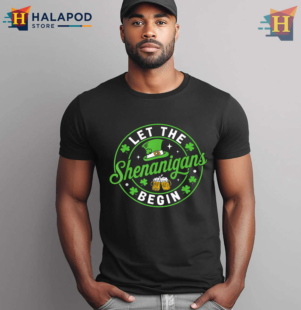Let The Shenanigans Begin Womens Womens St Patricks Day Shirt