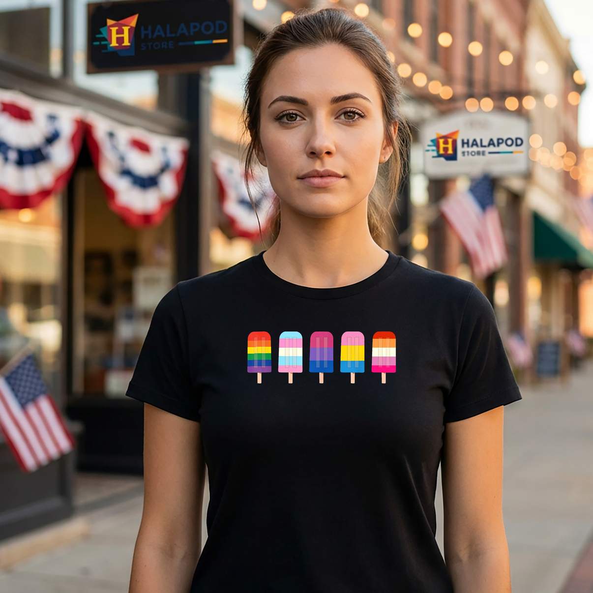 LGBT Rainbow Ice Cream Pride Tee Shirt Funny LGBTQ Graphic Design Lover For Mens
