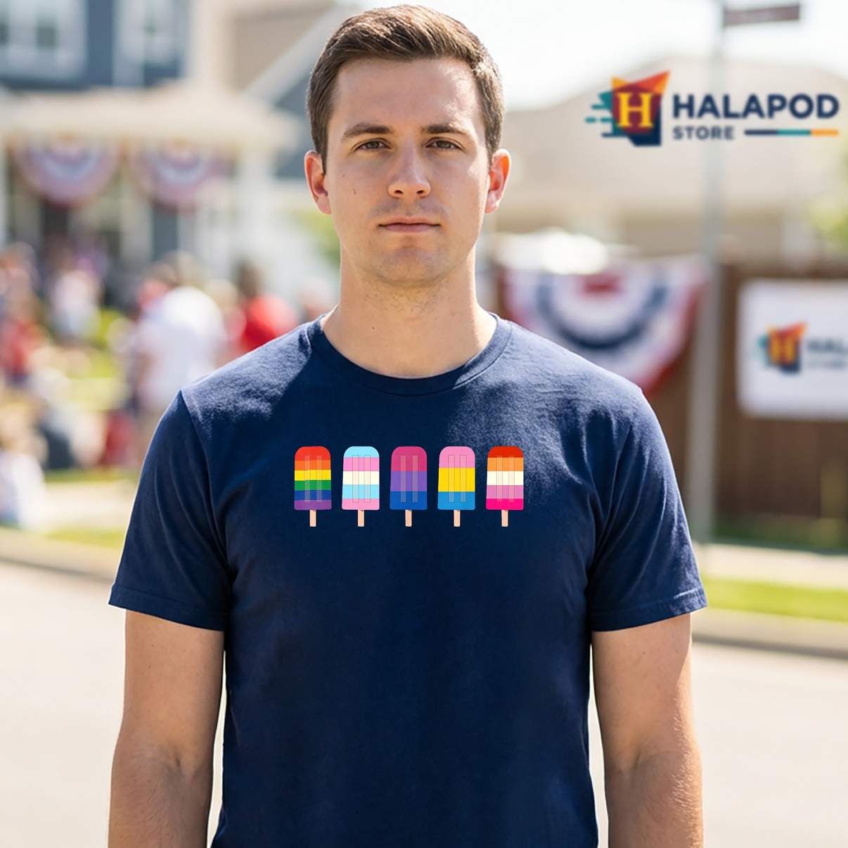 LGBT Rainbow Ice Cream Pride TShirt Funny LGBTQ Graphic Design Lover For Mens