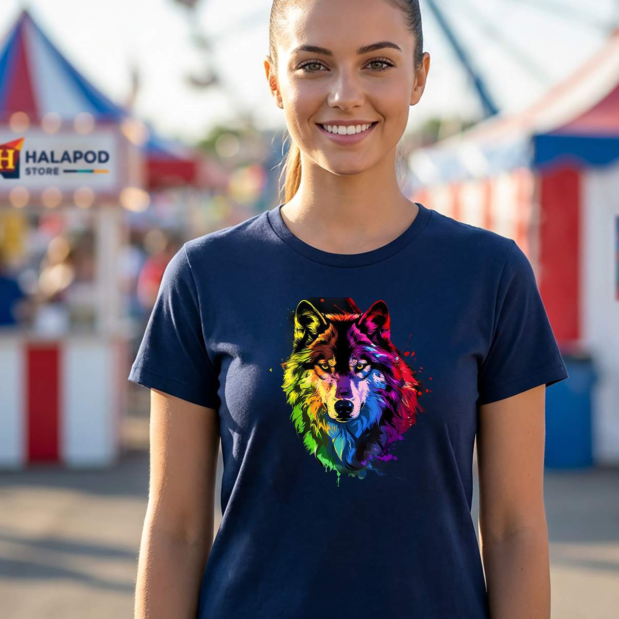 LGBT Watercolor Wolf LGBTQ T-Shirt Rainbow Gay Pride Lesbian Graphic Design Men