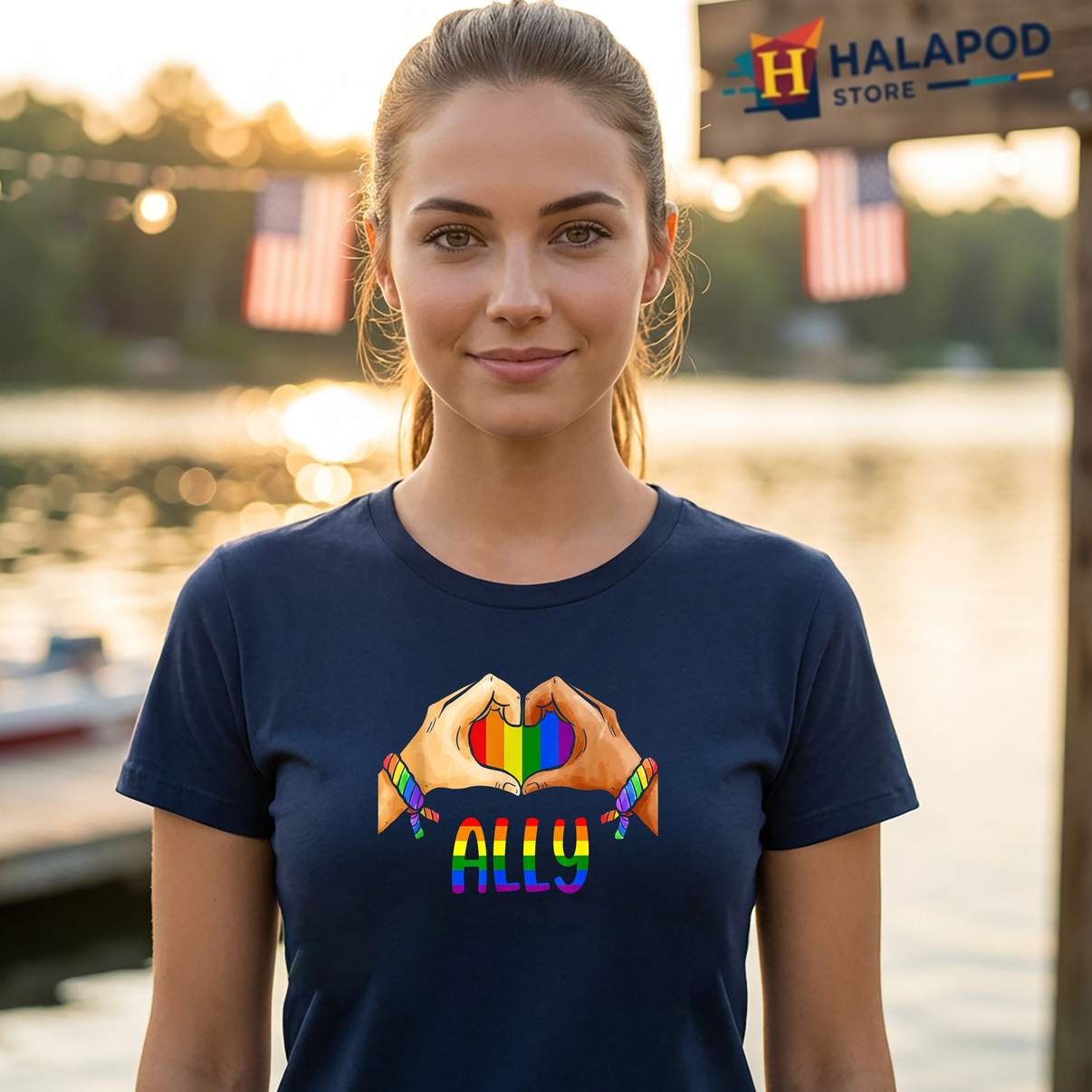 LGBTQ Ally Gay Pride Shirt Rainbow LGBT Meme Humor Graphic Design For Womens