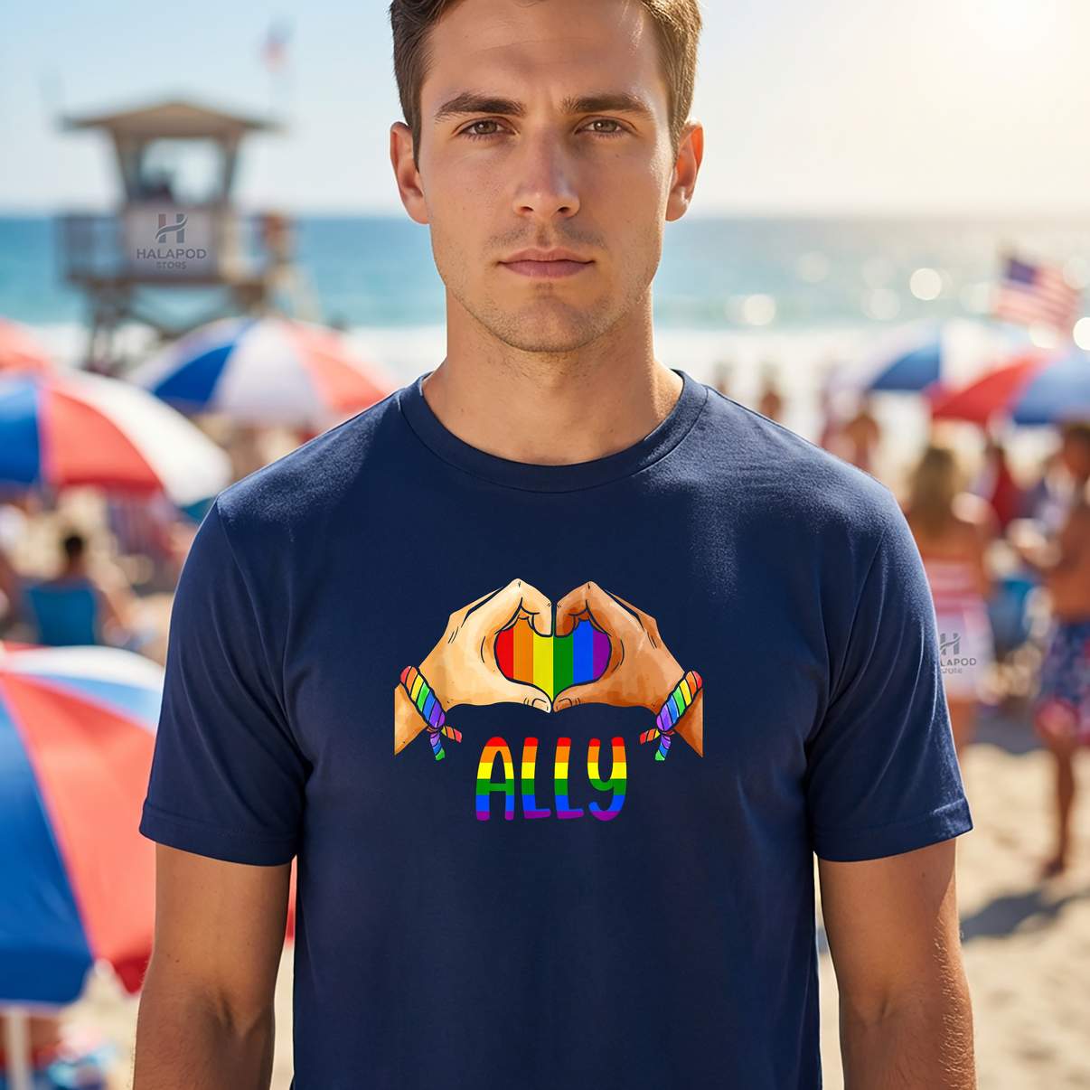 LGBTQ Ally Gay Pride Tee Shirt Rainbow LGBT Meme Humor Graphic Design For Womens