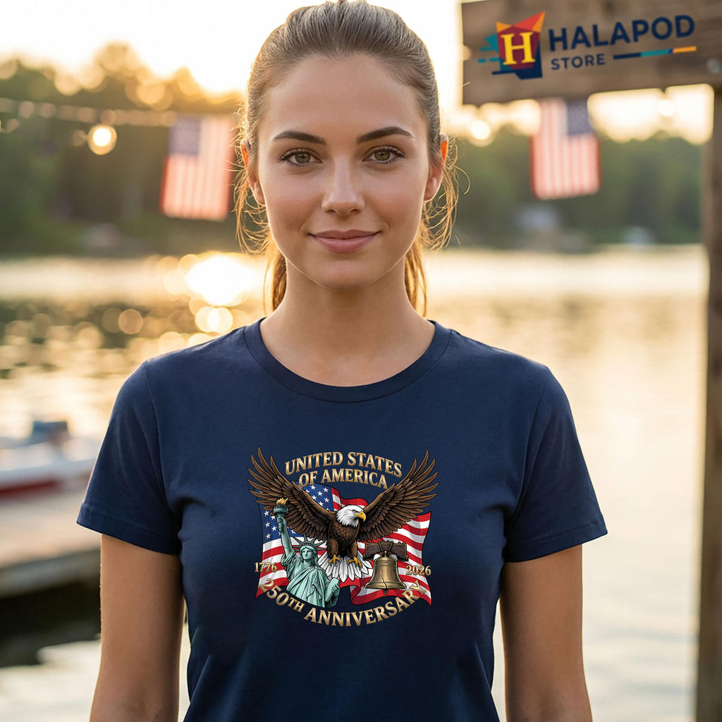 Liberty Bell Eagle 250th Birthday Shirt 2026 USA Fourth Of July Fan Apparel