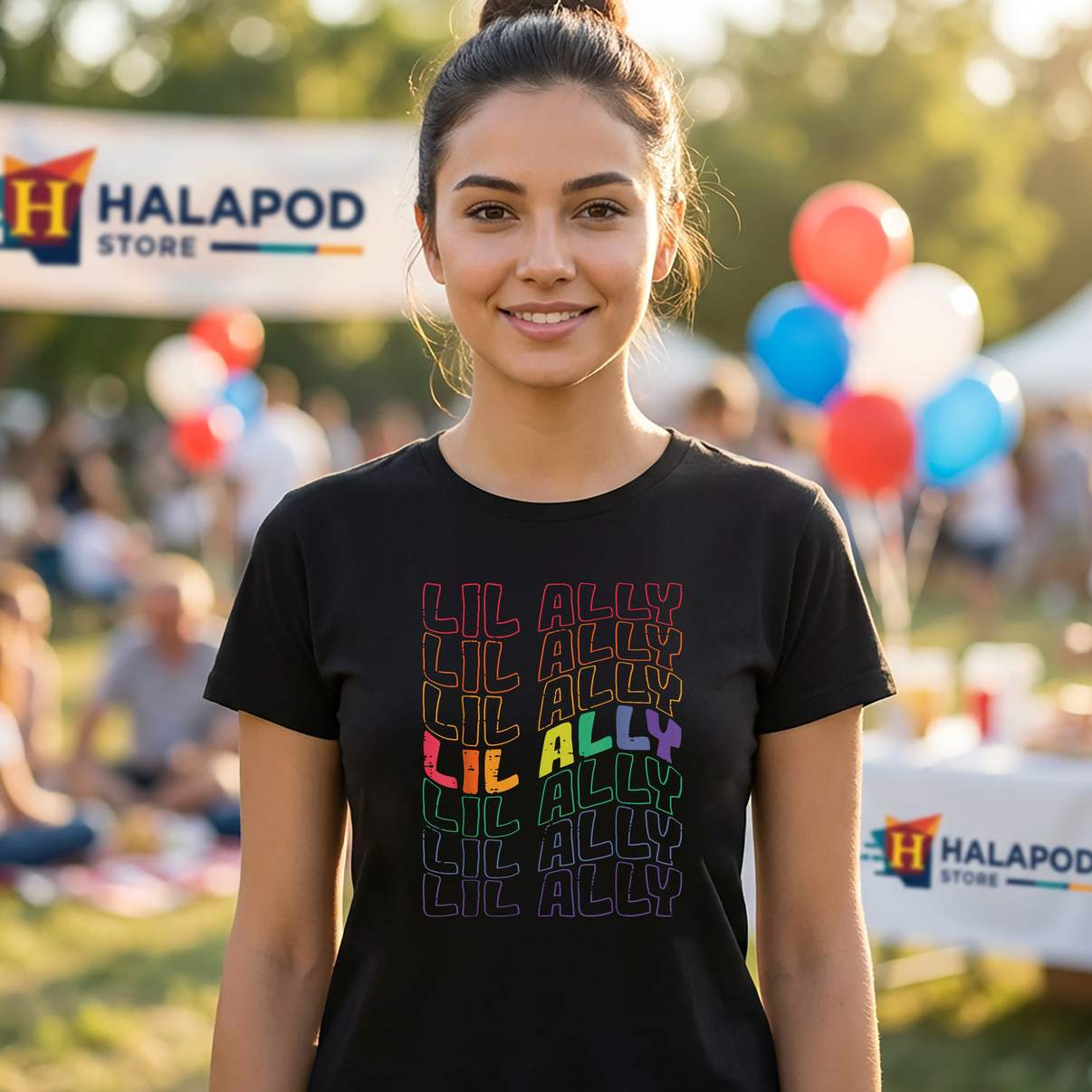 Lil Ally LGBTQ Rainbow T-Shirt Gay Pride Month Kids Boys Girls Teen Graphic Men