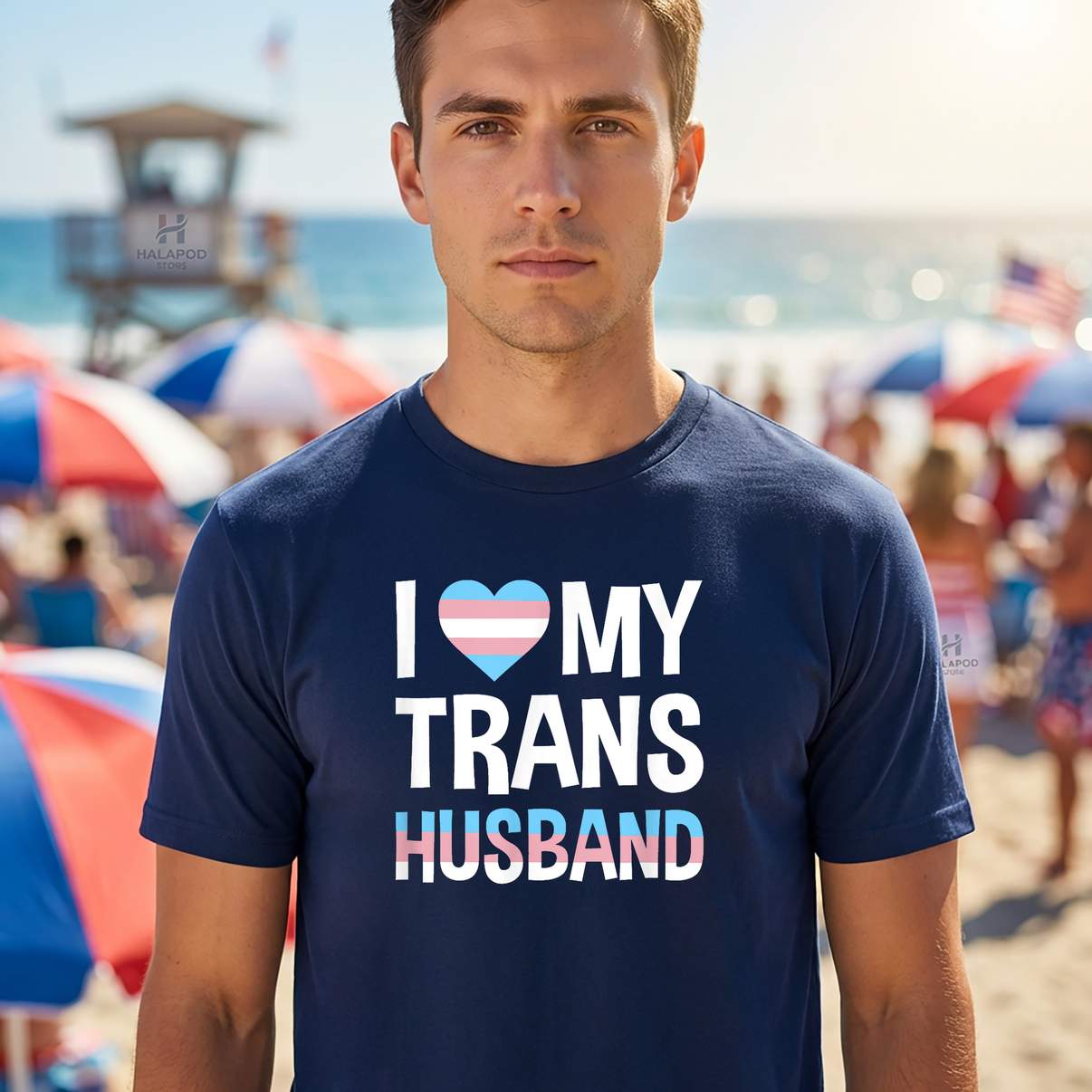 Love My Transgender Husband Shirt Funny LGBTQ Pride Meme Graphic Design Mens