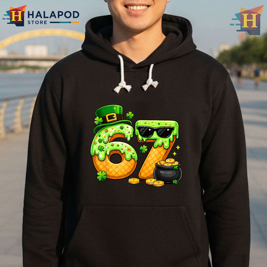 Lucky 67 Shamrock Kids Tee St Patrick's Day T Shirts For Boys Girls