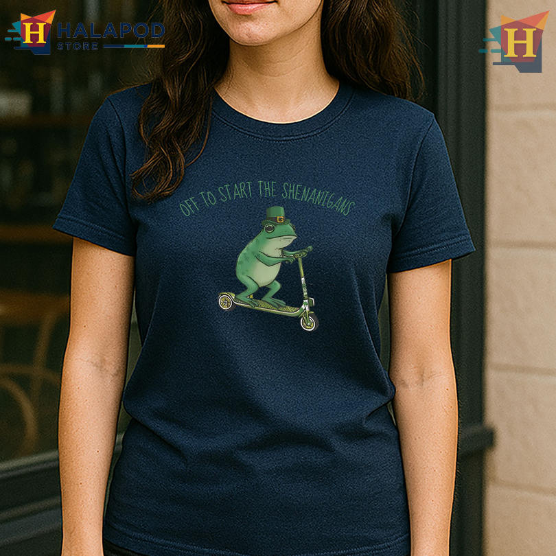 Lucky Frog Meme Off To Start Shenanigans St Patrick's Day Shirts Fun Irish Vibes