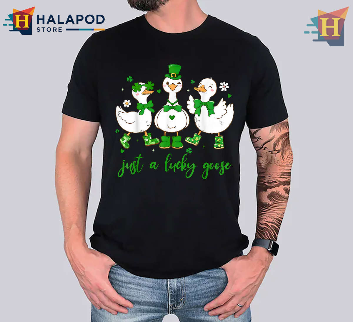 Lucky Goose Graphic Tee Cute St Patrick Day Shirts Women Kids