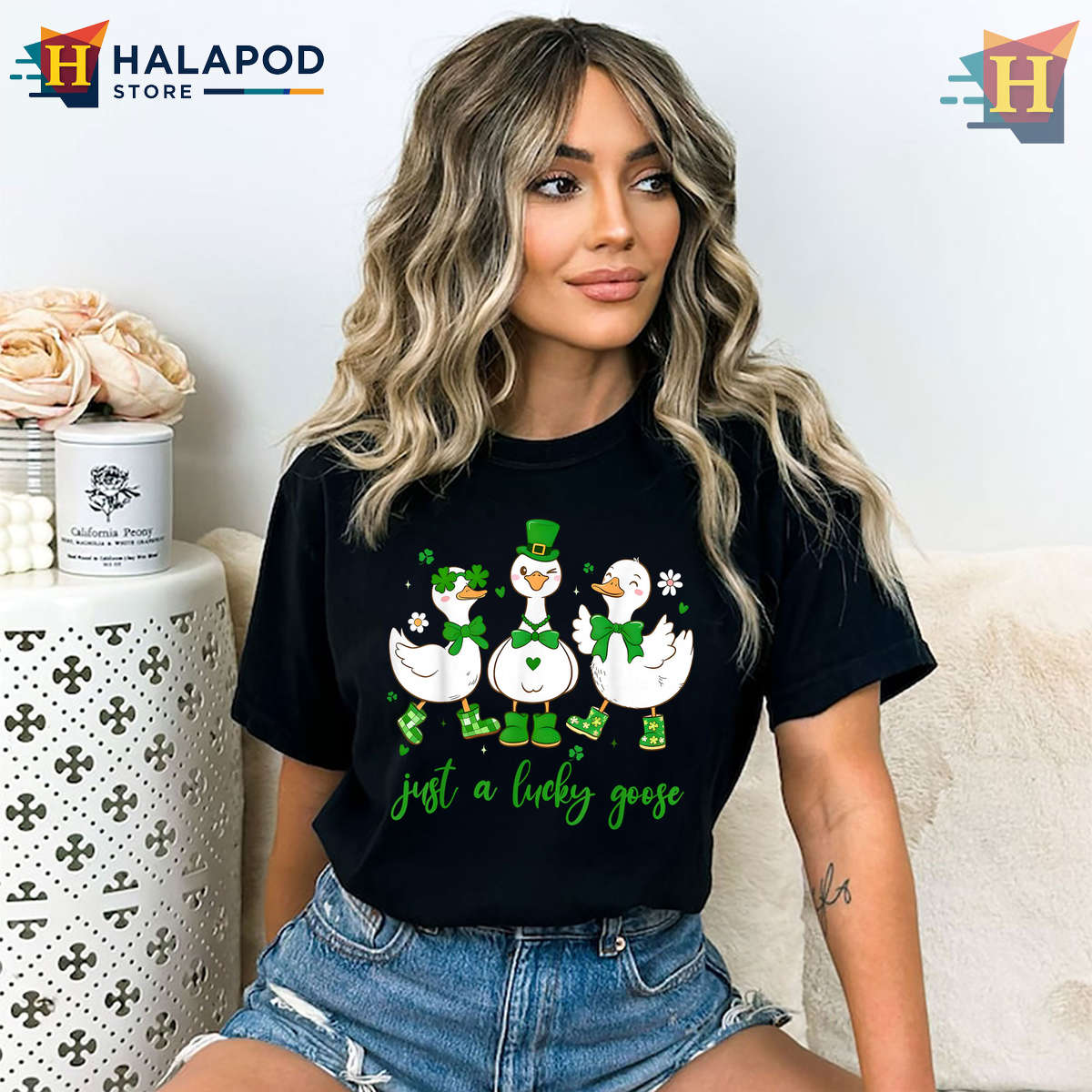 Lucky Goose Graphic Tee Cute St Patrick Day Shirts Women Kids