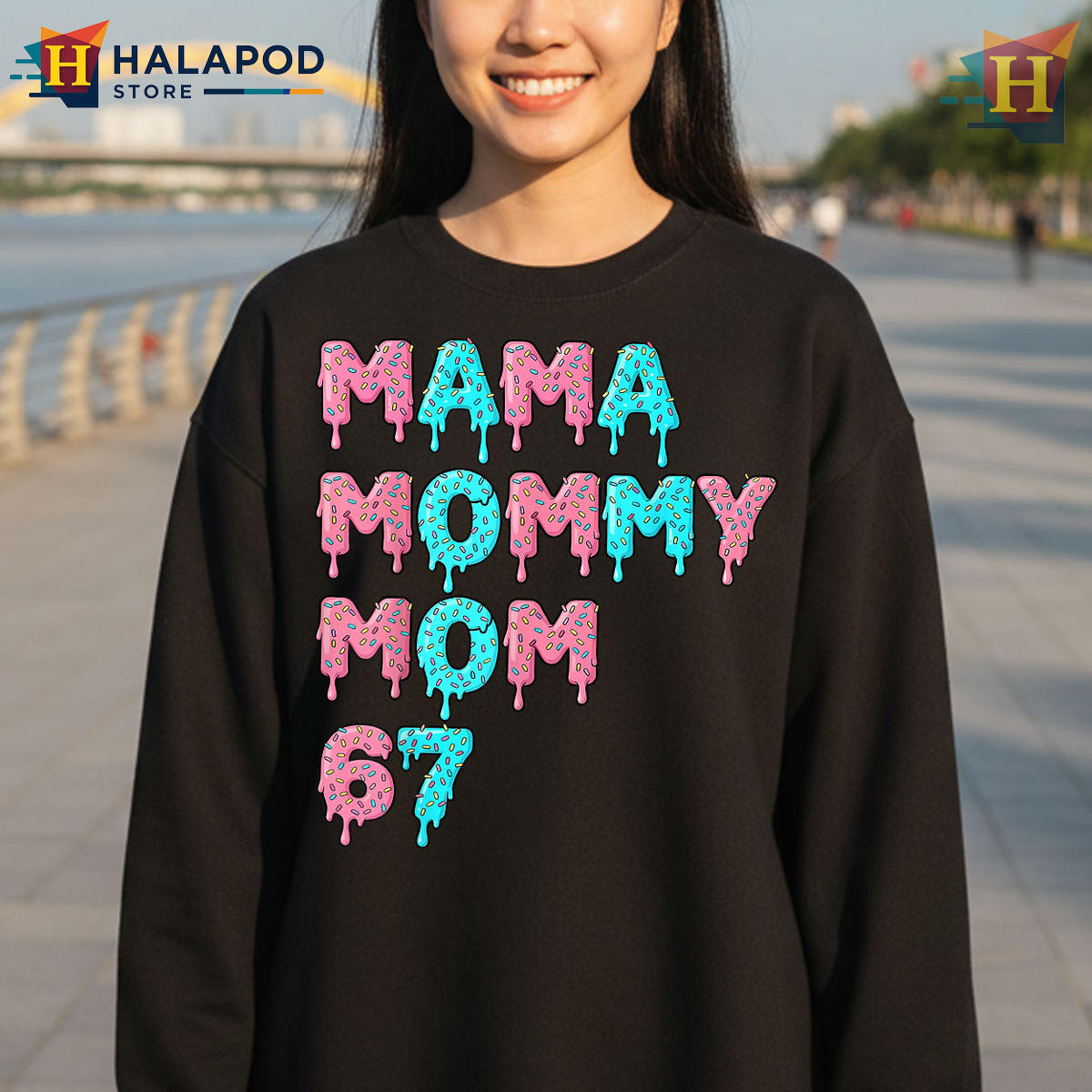 Mama Mommy Mom 67 Donut Birthday Mama T Shirt For 1967 Moms