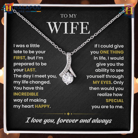 Meaningful Keepsake Gift For To My Wife Necklaces Valentine's Day Jewelry For Her My Eyes