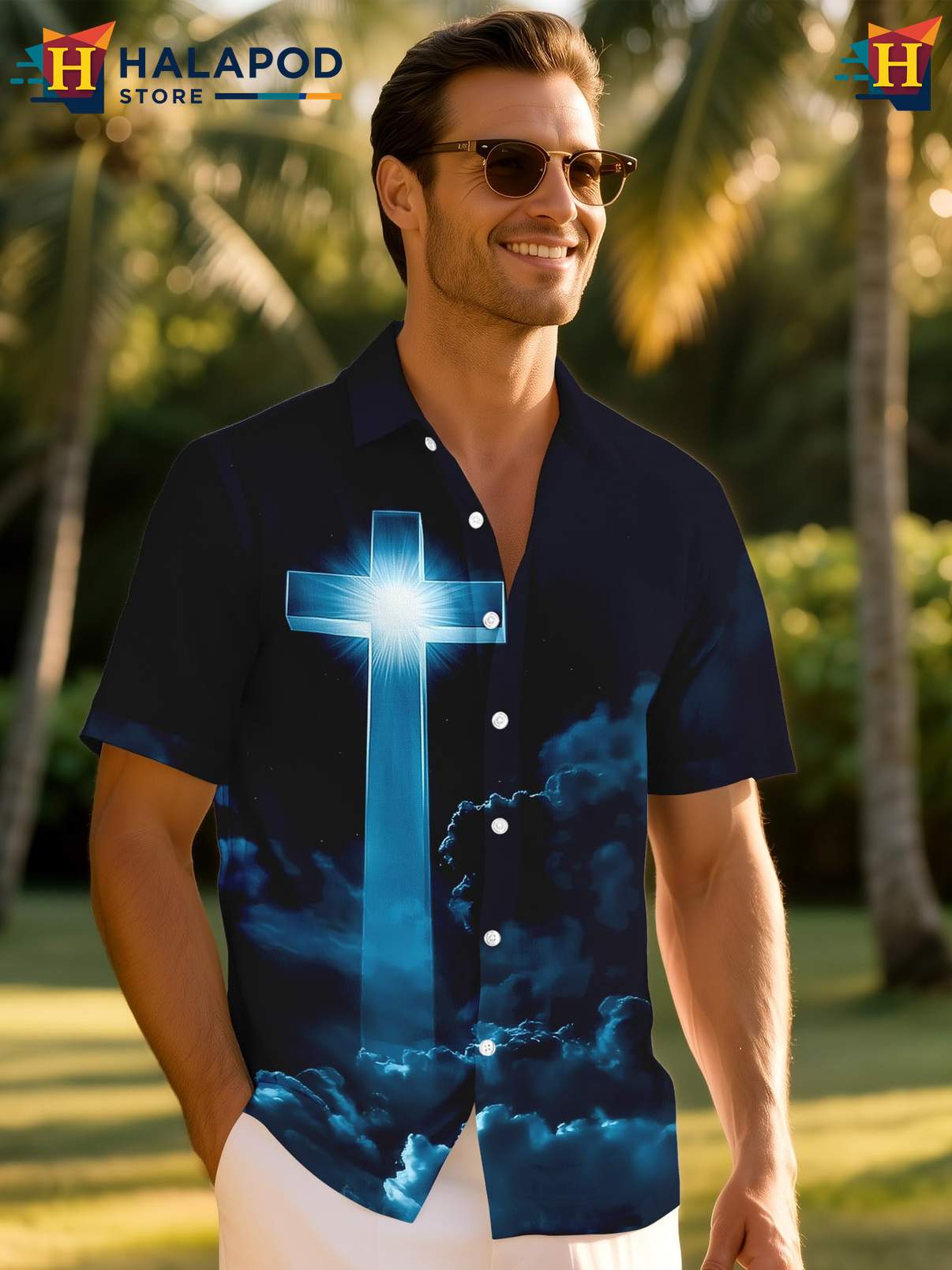 Mens Crazy Graphic Aloha Shirt Funny Novelty Button Down Summer Beach Apparel
