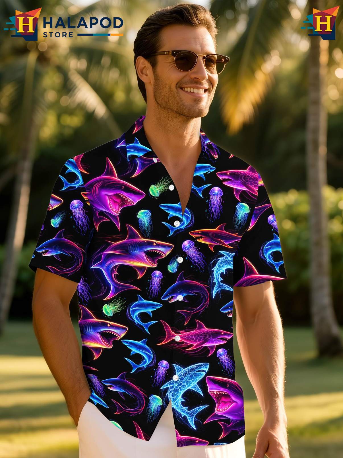 Mens Funny Tropical Shirt Novelty Crazy Graphic Summer Holiday Beach Clothing