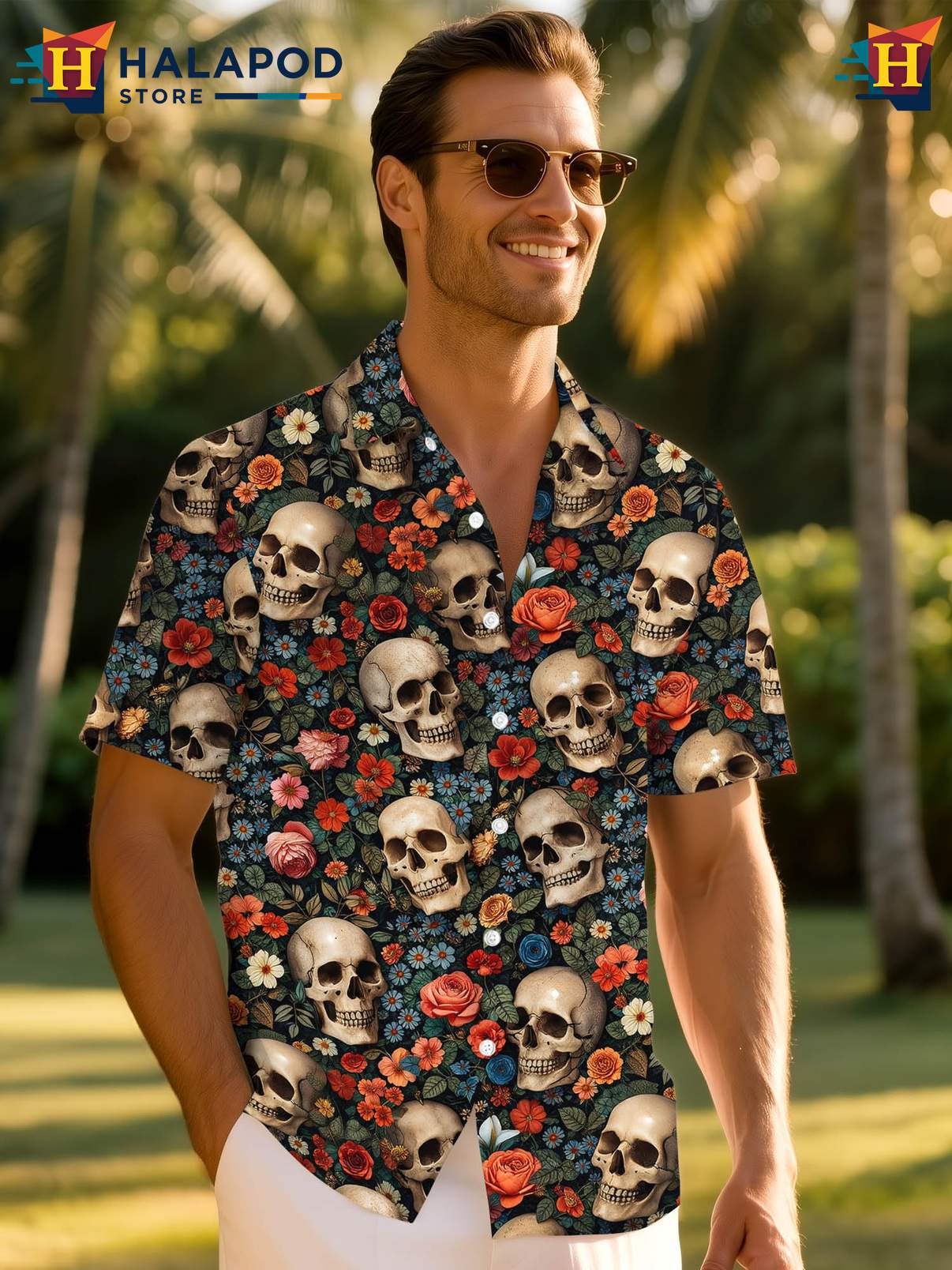Mens Hawaiian Crazy Graphic Shirt Funny Novelty Button Down Summer Beach Wear