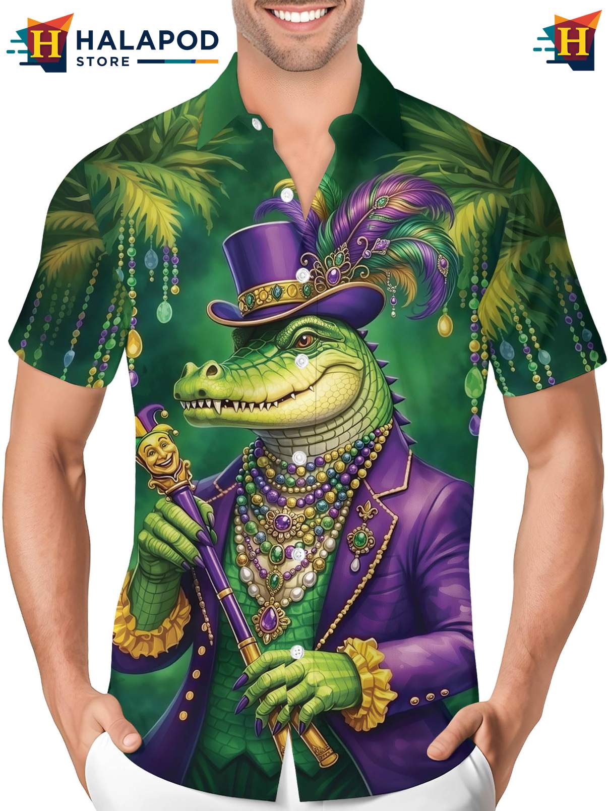 Mens Hawaiian Funny Shirt Novelty Crazy Graphic Button Down Summer Beach Wear