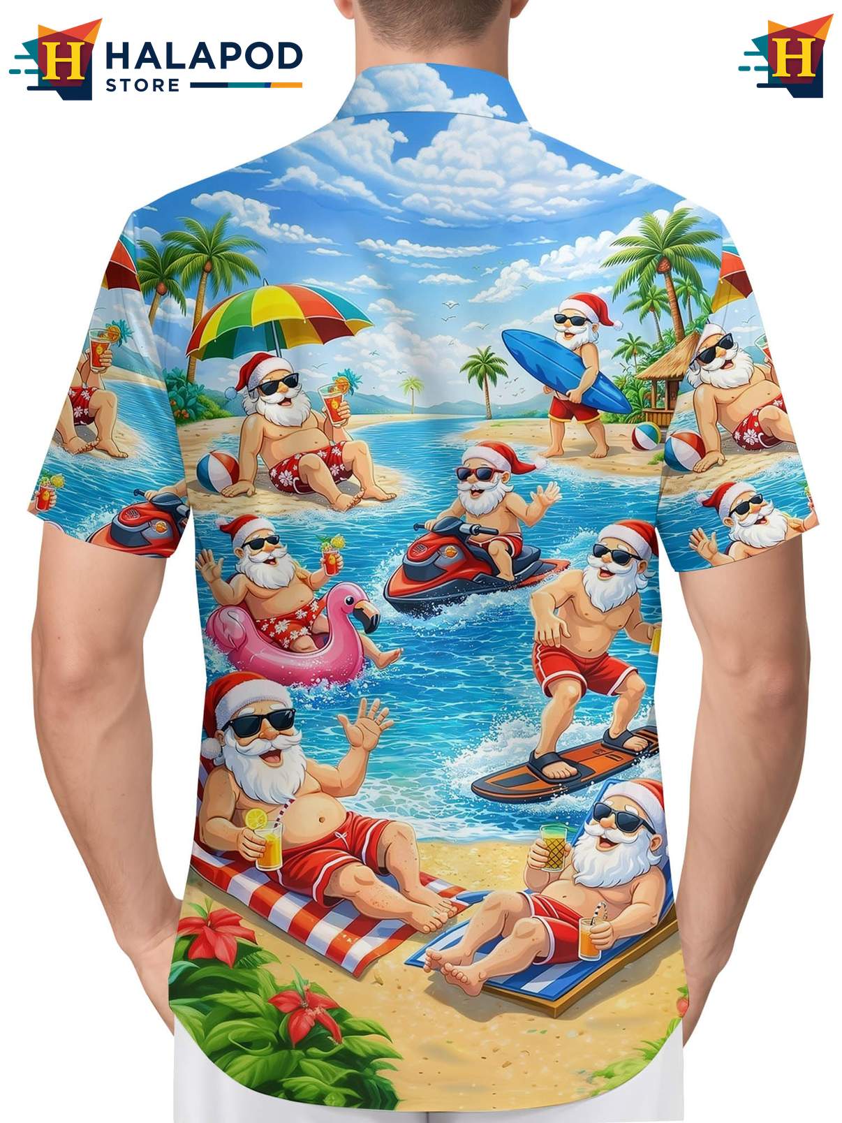 Mens Novelty Aloha Shirt Funny Crazy Graphic Button Down Summer Beach Apparel
