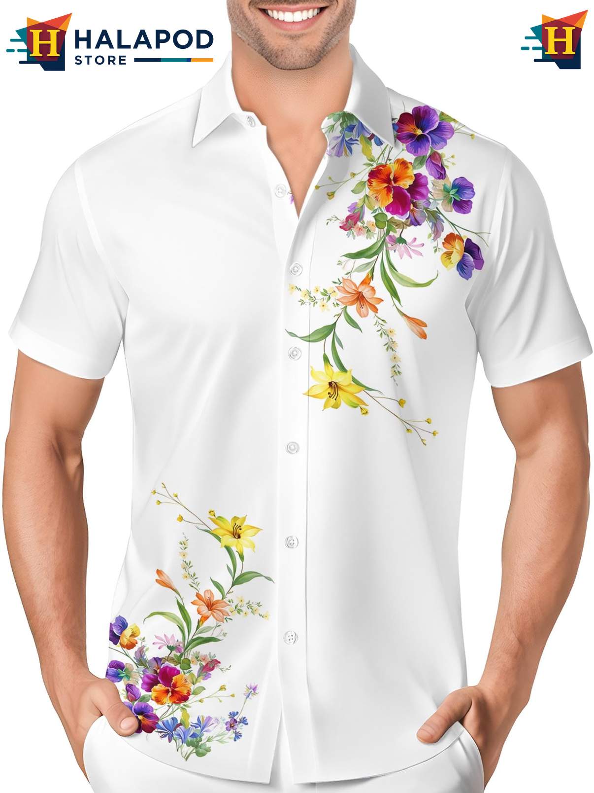 Mens Novelty Hawaiian Shirt Funny Crazy Graphic Summer Holiday Beach Clothing