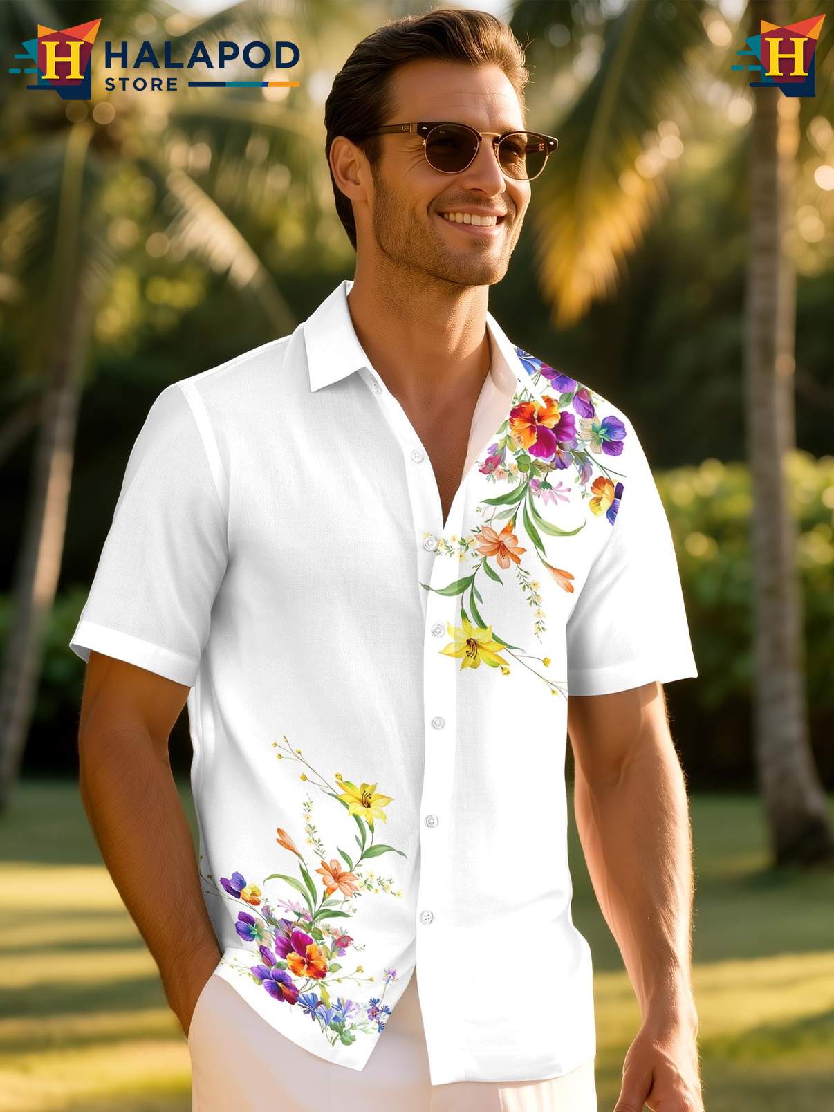 Mens Novelty Tropical Shirt Funny Crazy Graphic Summer Holiday Beach Clothing