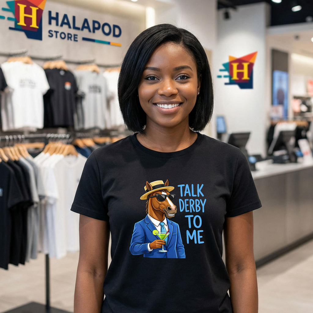 Mens Talk Derby To Me Funny Shirt 2026 Racing Horse Event Graphic Fan Apparel