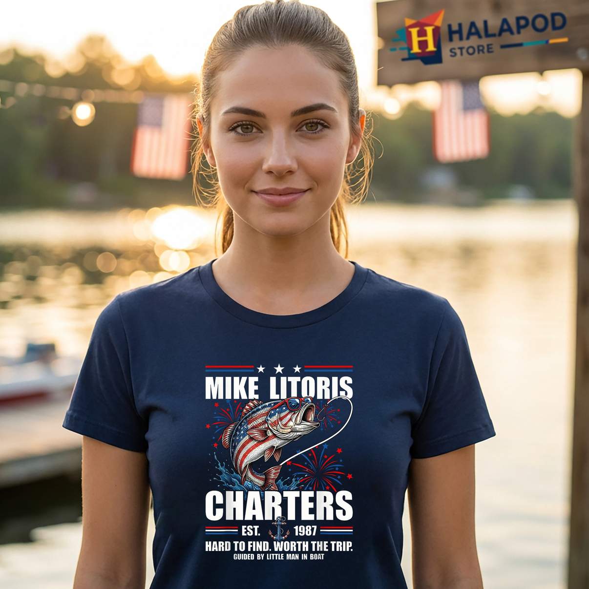 Mike Litoris Adult Humor Joke TShirt Funny 4th Of July Graphic For Mens