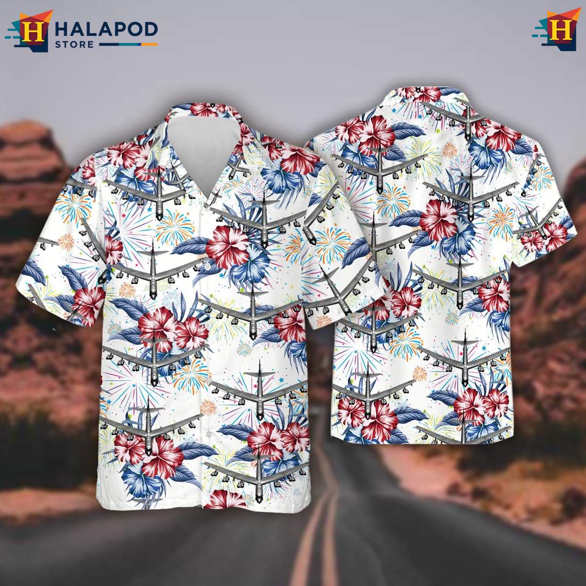 Military Airplane Aloha Shirt For Men Veteran Linen Button Down Beach Outfit
