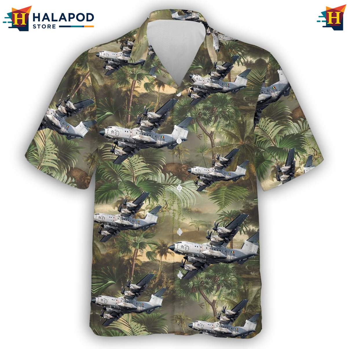 Military Airplane Beach Shirt Mens Veteran Linen Button Down Hawaiian Outfit