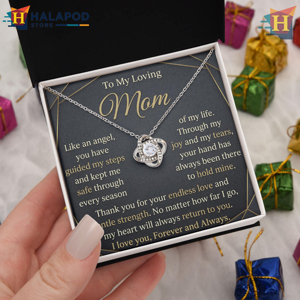 Mom Message Card Necklace From Kids - Gentle Strength Angel - Mother's Day Gift 2026