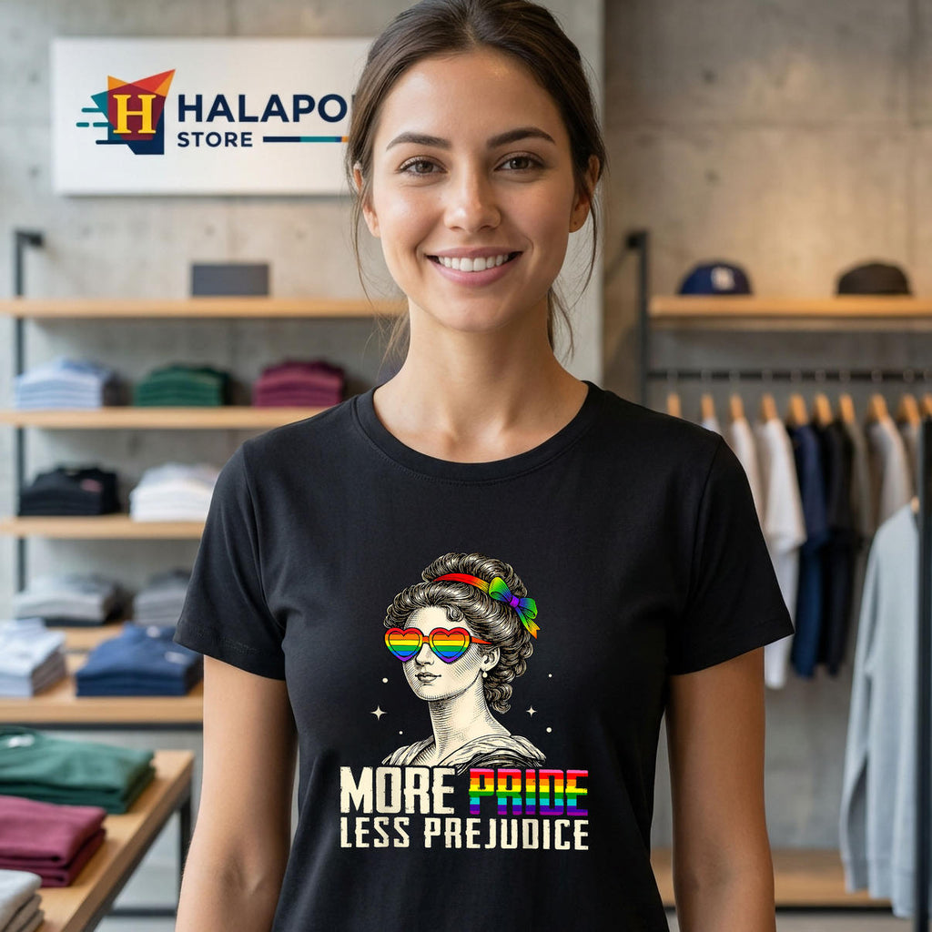 More Pride Less Prejudice Lesbian Gay Shirt 2026 LGBTQ Month Support Apparel