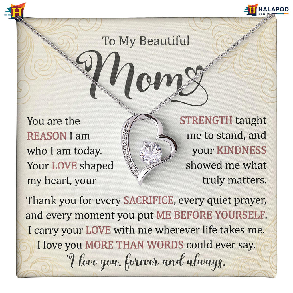 More Than Words Message Card Pendant - Beautiful Mom Gift For Mothers Day 2026