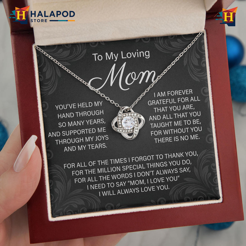 Mothers Day 2026 Gift For Loving Mom - Forever Grateful Message Card Jewelry